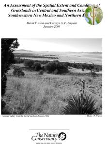 An Assessment of the Spatial Extent and Condition of Grasslands cover An Assessment of the Spatial Extent and Condition of Grasslands cover