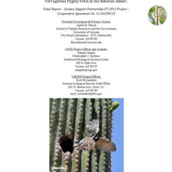 Population trends, extinction risk, and conservation guidelines for Ferruginous Pygmy-Owls in the Sonoran Desert cover image