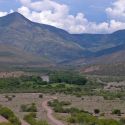 Rio Bavispe emerging from the Sierra Madre, upper Bavispe Valley near Huachinera