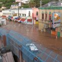 Flooding at the border wall in Nogales