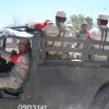 Mexican soldiers in humvee, Sonora