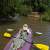 Floating the Santa Cruz River in inflatable kayaks